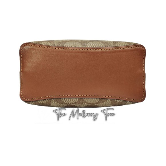 Coach C6835 Mini Town Bucket Bag Signature Canvas w/ Radial Rainbow Khaki $298 - Picture 4 of 11